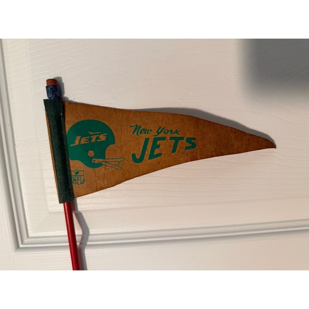 NFL New York Jets Felt Mini Pennant Pencil Vintage Retro Football Helmet